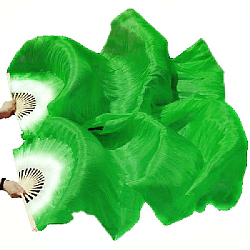 Веер-вейл для танцев 2 шт 57см х 1,5м №3, зеленый