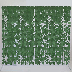 Занавес из бумажных кругов на нитях 5 шт х 2 м, зеленый