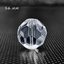 Набор прозрачных кристаллов "Граненый круг", 16 мм (10шт)