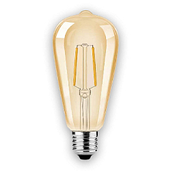 Лампа филаментная ST64 темная E27 W2 K2200